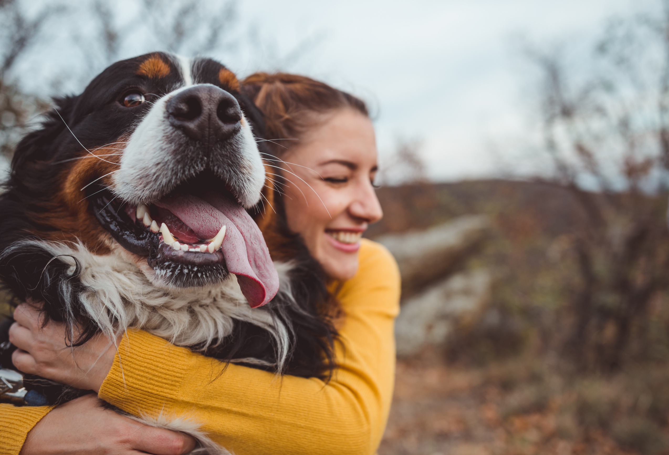 Young woman with dog